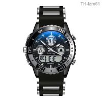 ⌚ นาฬิกา STRYVE mens double show movement waterproof electronic quartz watches calendar timing luminous watch S8023