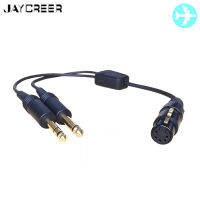 JayCreer ชุดหูฟังการบิน Airbus ถึง GA Dual Plugs Adapter