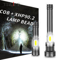 Super Bright 4-Core XHP90.2 LED Flashlight Touch switch With COB Side Light 7 modes Night light for home and Outdoor Camping