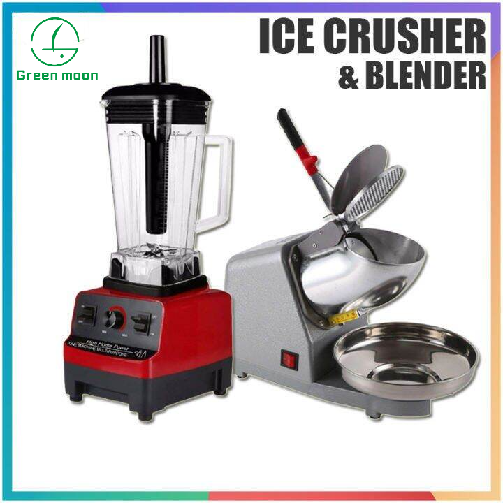 (BUNDLE) Ice Smashing Electric Crusher Machine 500w WITH Blender Red