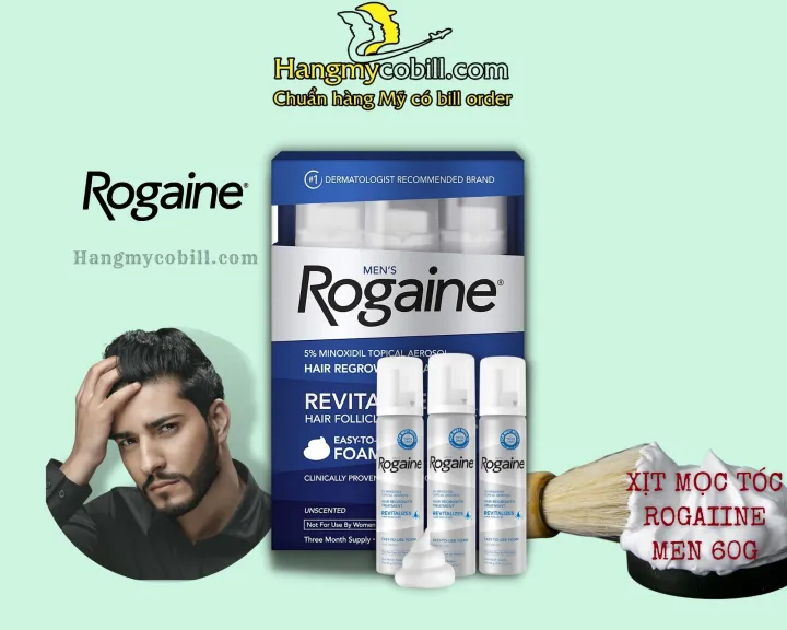 có bill nhập Mọc tóc nam Mens Rogaine Hair Regrowth Treatment Foam 60ml   Lazadavn