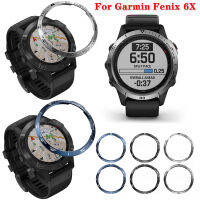 แหวนกรอบโลหะขอบด้านนอกเหมาะสำหรับ Garmin Fenix 6X เคสป้องกันความเร็วหน้าปัดหมุนป้องกันการขีดข่วนทำจากสเตนเลสสตีลอุปกรณ์เสริมสำหรับนาฬิกาอัจฉริยะ