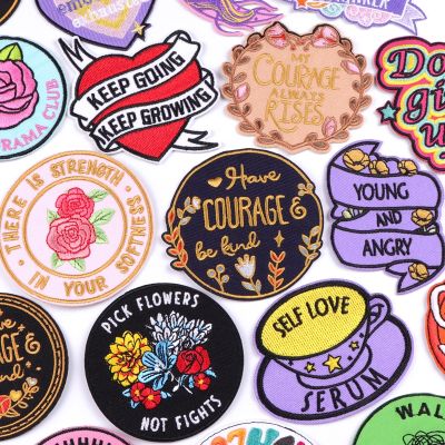 ▨✚ Letters Patch Iron On Patches On Clothes Cartoon Embroidered Patches For Clothing Thermoadhesive Patches On Clothes Sew Stickers
