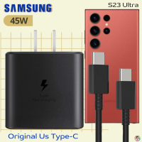 ที่ชาร์จ Samsung 45W (US) สำหรับ ซัมซุง S23 Ultra และมือถือทุกรุ่น หัวชาร์จ Usb-C สายชาร์จ Type-C (5A) ยาว1ม. และ2ม. รองรับการชาร์จด่วนแบบพิเศษ Adaptive Fast Charging