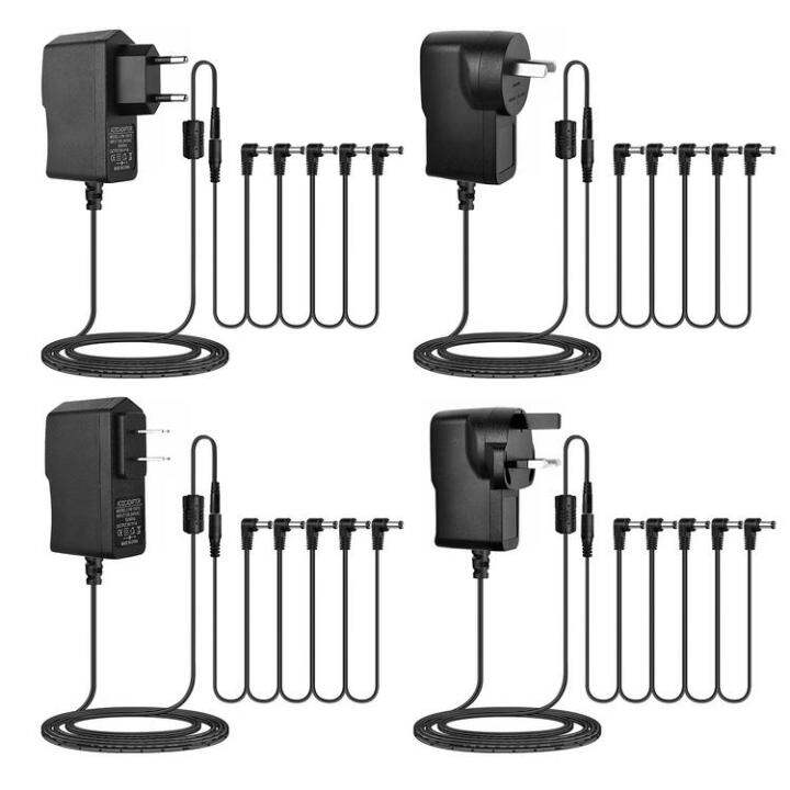9V Pedal Power Adapter Guitar Effects Supply with 5 Way Daisy Chain
