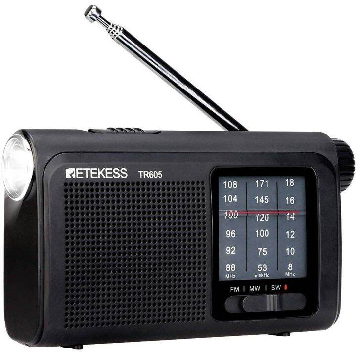 RETEKESS TR605 Portable Radios With Best Reception AM FM SW Battery