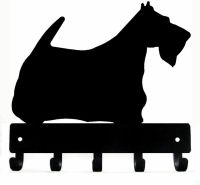 Scottish Terrier Scottie Dog - Key Hooks &amp; Keychain Holder - 6 inch/ 9 inch Wide