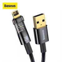 Baseus สาย USB 2.4A สำหรับ13 12 11 Pro Max Ipad ชาร์จเร็วพร้อมสายข้อมูลปิดอัตโนมัติโทรศัพท์มือถือสายสายเคเบิล