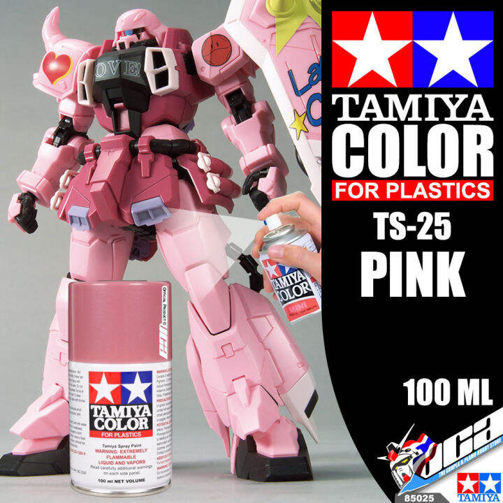 tamiya-85025-ts-25-pink-color-spray-paint-can-100ml-for-plastic-model-toy-สีสเปรย์ทามิย่า-พ่นโมเดล-โมเดล-vca-gundam