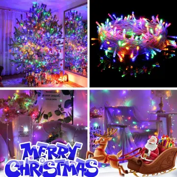Christmas Ribbon Fairy Lights 32.8ft 100 LED Lights With Remote Control,8  Lights Modes USB Plug Powered Christmas Tree Ribbon Bows Fairy Strings  Lights For Weddings New Year Christmas Decorations White Lights  (32.8/16.4/3.28ft)