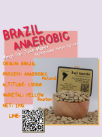 พร้อมส่ง เมล็ดกาแฟดิบ Brazil Anaerobic Natural process Minas San Jose Manor, Rattlesnake Series full Red  ขนาด 1kg. / เมล็ดกาแฟนอก/เมล็ดกาแฟสาร บราซิล