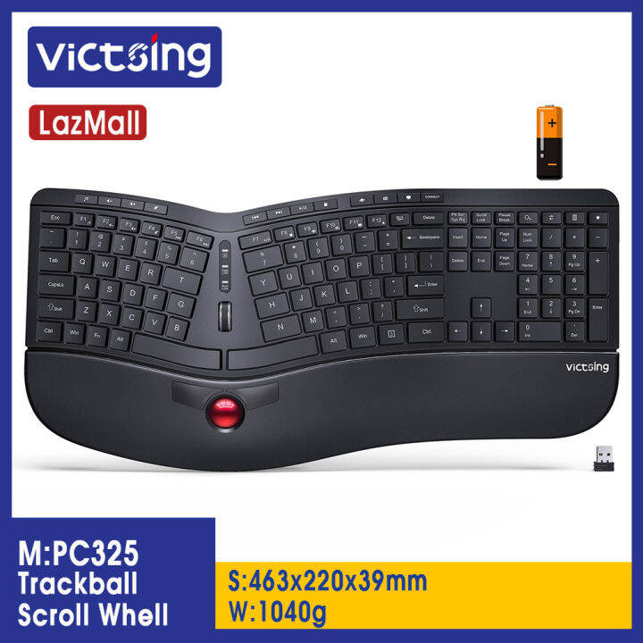 victsing pc325 wireless ergonomic keyboard