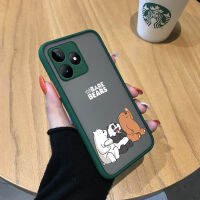 เคสโทรศัพท์พร้อมสำหรับ Realme นาร์โซ N53 Realme C53น่ารักการ์ตูนแพนด้ามีน้ำค้างแข็งโปร่งใสแข็งเคสใส่โทรศัพท์กันกระแทกกล้องปกหลังแบบเต็มเคสป้องกัน