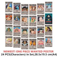 ▬◕ 24 ชิ้น/ล็อต ONE PIECE Luffy Gear 5 ต้องการโปสเตอร์ Jinbe Nami Chopper Robin Zoro Sanji Usopp SABO ACE LAW ONEPIECE สติกเกอร์ของเล่น