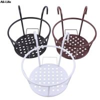 【CC】 Iron Potted Pot Rack Basion Display Shelf Garden Holder Balcony Round