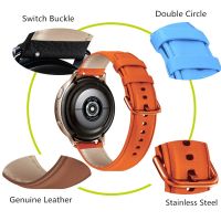 ஐ❦▼ Genuine Leather Watch Strap for Samsung Galaxy Active Watchband for Huawei GT2 Huami Vivoactive3 New Adjustable Bracelet Band