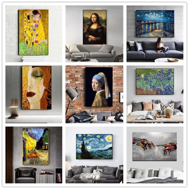 world-famous-paintings-van-gogh-picasso-klimt-painter-works-canvas-painting-decorative-painting-living-room-bedroom-decoration