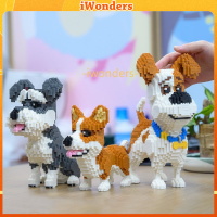 บล็อกนาโน Husky Shiba Inu Animal Buddy Dog Building Blocks Corgi Schnauzer Pet Dog เด็กประกอบปริศนาของเล่นของขวัญ