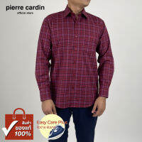 Pierre Cardin เสื้อเชิ้ตแขนยาว Easy Care Plus รีดง่ายยับยาก Basic Fit รุ่นมีกระเป๋า ผ้า Cotton 100% [RCC9009-RE]