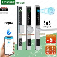 RAYKUBE DQ04บางเฉียบกันน้ำบลูทูธ TT LOCK ปลดล็อคด้วยรีโมทประตูล็อคอัจฉริยะลายนิ้วมือสำหรับประตูบานเลื่อนกลางแจ้ง