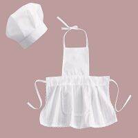 Special Offers Cute Baby Chef Apron&amp;Hat For Kids Costumes Cotton Blended Chef Baby White Cook Costume Photos Photography Prop Doll Hat Apron