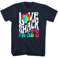 เสื้อยืดผู้ชายยอดเยี่ยม2021ฤดูร้อนเสื้อยืดลำลอง B52s Love Shack Tie Dye Mens เสื้อยืด Hippy VIBE เสื้อ COSMIC Thing POP ROCK cotton TOP