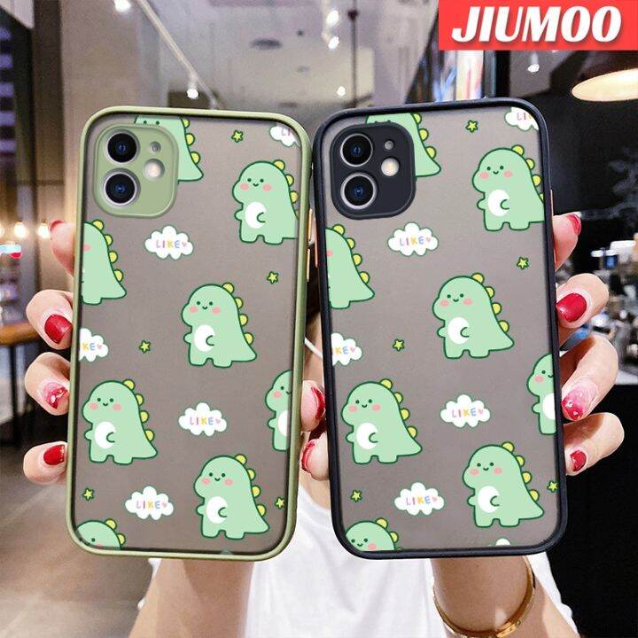 เคส-jiumoo-สำหรับ-xiaomi-mi-poco-m2-redmi-9-9a-การ์ตูนไดโนเสาร์น้อยกันกระแทกเคสโทรศัพท์เนื้อแข็งขอบสี่เหลี่ยมปลอกซิลิโคนนิ่มคลุมทั้งหมดเคสป้องกันเลนส์กล้อง