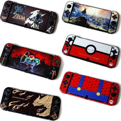 เคสแข็งแบบเสียบได้สำหรับ Nintendo Switch,เคสธีมโปเกมอนโอเธียเตอร์ Zelda สำหรับสวิตช์ Oled คอนโซล &amp; Joy-Con และ HD กระจกนิรภัยเทมเปอร์ใส