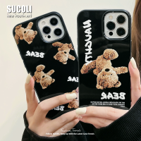 Cute Teddy Bear Back Soft TPU Silicone Cover For iPhone 12 11 13 Pro Max Mini X XR iPhone 7 8 Plus Kawaii Phone Case