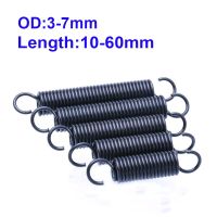 1Pcs  Steel Tension Spring With Hooks extension spring Oven spring OD 3-7mm Length 10-60mm Food Storage  Dispensers