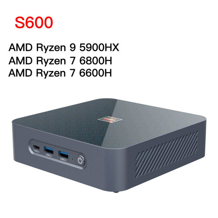 S600 AMD Ryzen 9 5900HX Ryzen 7 6800H MINI PC Windows 11 NVMe SSD Gaming 2.5G LAN WIFI6 BT5.2