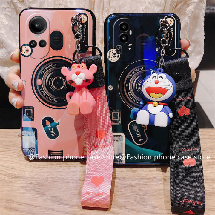 phone-case-เคส-oppo-reno10-reno10pro-plus-5g-เคสลายกล้องบลูเรย์อินเทรนด์พร้อมสายคล้องตุ๊กตาการ์ตูนน่ารักฝาหลัง2023