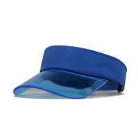 [hot]2023 Anti-UV Transparent Empty Top Summer Sun Hat Plastic PVC Women Men Fashion Visor Caps Outdoor Sport Bicycle Sunshade Hat