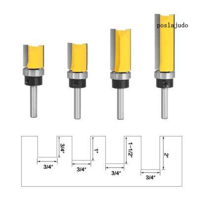 Pos_ ดอกทริมเมอร์เซาะร่องสําหรับงานไม้ 1 / 4 นิ้ว / 6 มม .