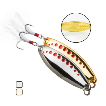 10pcs Fishing Lures Squid Rubber Skirt Metal Spinner Bait Spoon