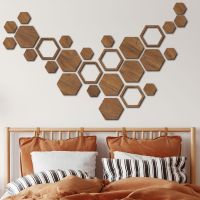 【hot】∈❁℡  Hexagonal Wall Stickers Decoration Wallpaper Murals Decals for Room Background Door Office