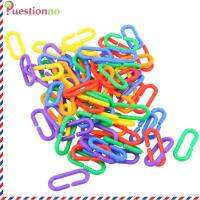 {Questionno} 100Pcs พลาสติก C-Clips Hooks Chain C-Links Sugar Glider Rat Parrot Bird Toy