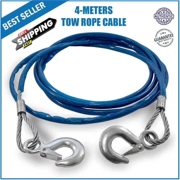 4m 5 Tons Heavy Duty Wire Cable High Strength Safety Hook Steel Wire