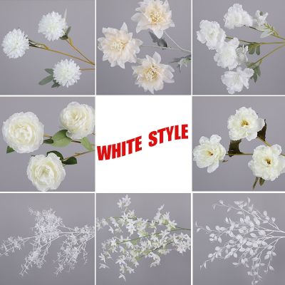 [AYIQ Flower Shop] ดอกไม้ประดิษฐ์สีขาว Series งานแต่งงานคริสต์มาสวันขอบคุณพระเจ้าโรงแรมในร่มเพดานด้านล่างตกแต่ง Floral