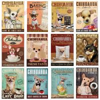 【YF】✻♙❧  Chihuahua with Metal Tin Sign Aluminum Dog Plaque for Wall 8x12 Inch