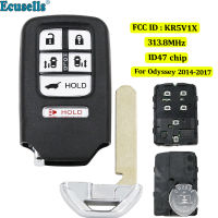 Oibwye 6ปุ่ม/5 + 1สมาร์ทการ์ดมีปุ่มกด Keyless กุญแจรีโมทชิป ID47 313.8MHz สำหรับ Honda Odyssey 2014-2017 FCC ID : KR5V1X