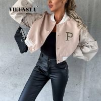 ❒✲ Fashion Baseball Uniform Patchwork Contrast Jacket New Streetwear Coat Embroidery Sleeve Outerwear