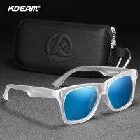 KDEAM New Square Polarized Sunglasses Men Fresh Color Coated Sun Glasses Zipper Box Included No Logo Type Cat.3 CE