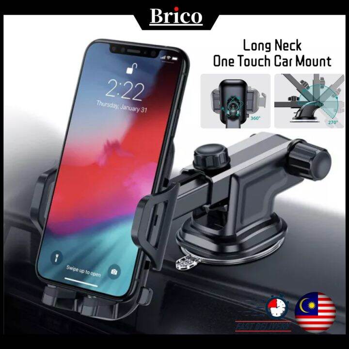 Car Stand Phone Holder 360 Rotating Adjustable Long Neck Car Mount