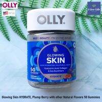 OLLY - Glowing Skin HYDRATE, Plump Berry with other Natural Flavors 50 Gummies วิตามินสำหรับผิว แบบเม็ดเคี้ยว เพื่อสุขภาพผิวที่ดี