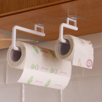 WU552 Self-adhesive Punch-free Tissue Shelf Home Storage Rag Hanging Holder Paper Roll Holder Towel Hanger Storage Rack