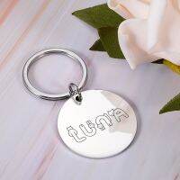 Personalized Pet Cat Dog Name Engraving Tags Kitten Puppy Anti-lost Stainless Steel Collars Tag Collar for Dogs Cats Nameplate