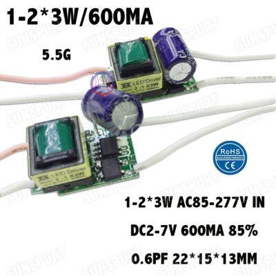 10 Pieces Isolation 5W AC85-277V LED Driver 1-2x3W 600mA DC2-7V  LED Power Supply Constant Current LED Bulb Lamp Free Shipping Electrical Circuitry Pa