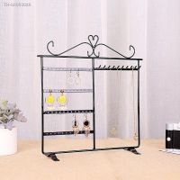 ♛ Metal 4 Tiers Earring Hanging Holder Jewelry Organizer Tower Stand Display Rack Pendant Necklace Chain Jewelry Display Rack