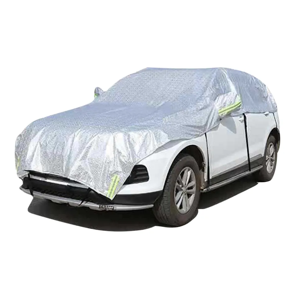 SUV Car Cover Half Body Protection Sun Shade Outdoor UV Reflective Aluminum  Foil